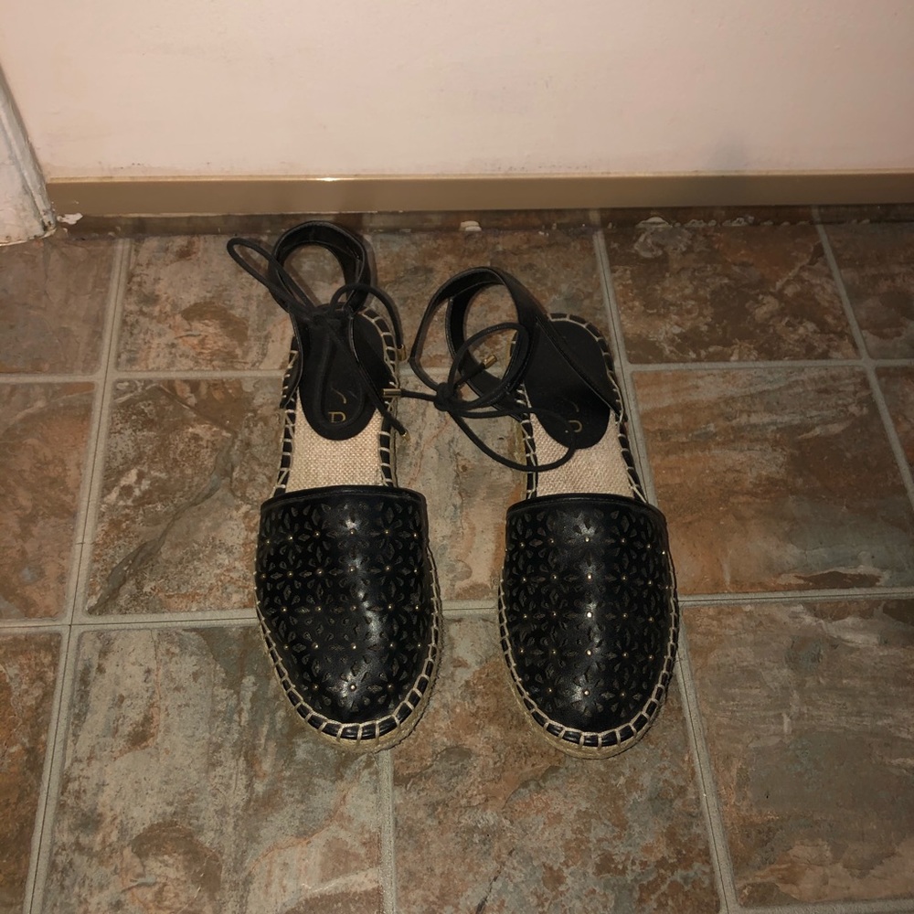 Unisa Black Tie Espadrilles